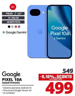 Comet Google Pixel 10a offerta