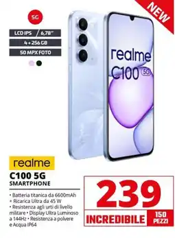 Comet Realme C100 5G smartphone offerta
