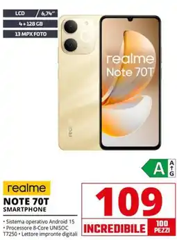Comet realme NOTE 70T SMARTPHONE offerta