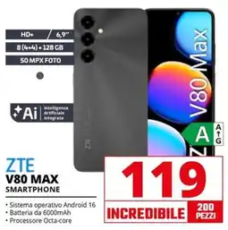Comet ZTE V80 MAX SMARTPHONE offerta