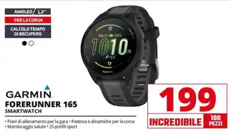 Comet GARMIN FORERUNNER 165 SMARTWATCH offerta