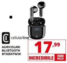 Comet cellularline AURICOLARI BLUETOOTH BTSEEKTWSK offerta