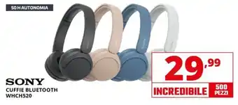 Comet Sony cuffie bluetooth WHCH520 offerta