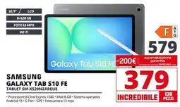 Comet SAMSUNG GALAXY TAB S10 FE offerta