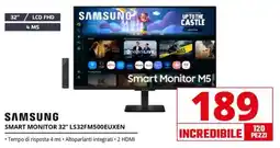 Comet SAMSUNG SMART MONITOR 32" LS32FM500EUXEN offerta