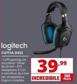 Comet logitech CUFFIA G432 offerta