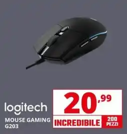 Comet Logitech mouse gaming G203 offerta