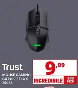 Comet Trust. mouse gaming GXT109 felox 25036 offerta