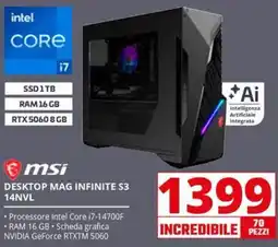 Comet msi DESKTOP MAG INFINITE S3 14NVL offerta