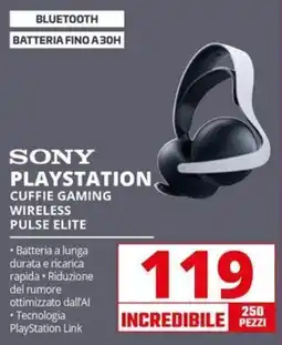Comet SONY PLAYSTATION CUFFIE GAMING WIRELESS PULSE ELITE offerta