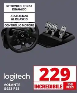Comet Logitech volante G923 PS5 offerta