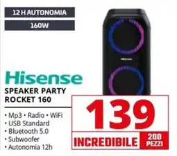 Comet Hisense SPEAKER PARTY ROCKET 160 offerta