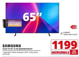Comet SAMSUNG OLED TV 65" AI 4K QE65S85FAEXZT offerta