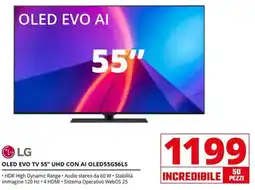 Comet LG OLED EVO TV 55" UHD CON AI OLED55G56LS offerta