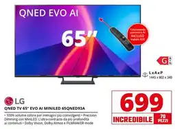 Comet LG QNED TV 65" EVO AI MINILED 65QNED93A offerta