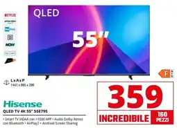 Comet Hisense QLED TV 4K 55" 55E79S offerta