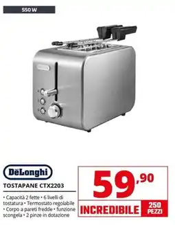 Comet DeLonghi TOSTAPANE CTX2203 offerta