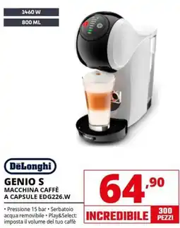 Comet DeLonghi GENIO S MACCHINA CAFFÈ A CAPSULE offerta