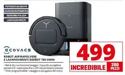 Comet EcoVacs Robot Aspirapolvere e Lavapavimenti Deebot T80 Omni offerta