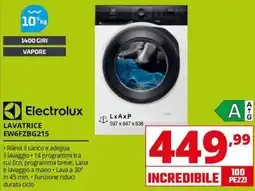 Comet Electrolux LAVATRICE EW6FZBG215 offerta