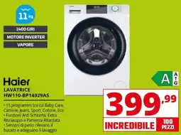 Comet Haier LAVATRICE HW110-BP14929AS offerta