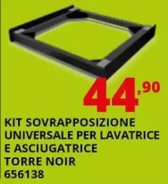 Comet KIT SOVRAPPOSIZIONE UNIVERSALE PER LAVATRICE E ASCIUGATRICE TORRE NOIR offerta