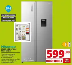 Comet Hisense frigo side by side MS91558DEI offerta