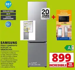 Comet Samsung frigo combinato ecoflex AI RB38C607AS9 offerta