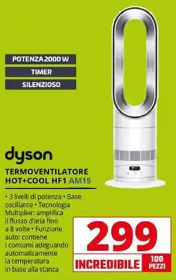 Comet dyson TERMOVENTILATORE HOT+COOL HF1 AM15 offerta