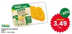 Interspar Fileni Light Cotosnella con spinaci offerta