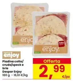 Interspar Piadina cotto/crudo/speck e brie Despar Enjoy offerta