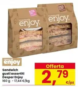 Interspar Sandwich gusti assortiti Despar Enjoy offerta