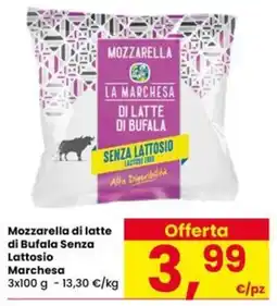 Interspar Mozzarella di latte di Bufala Senza Lattosio Marchesa offerta