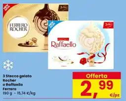 Interspar Stecco gelato Rocher o Raffaello Ferrero offerta
