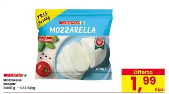 Interspar Mozzarella Despar offerta