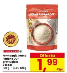 Interspar Formaggio Grana Padano DOP grattugiato Despar offerta