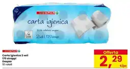 Interspar Carta igienica 2 veli Despar offerta