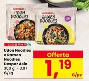 Interspar Udon Noodles o Ramen Noodles Despar Asia offerta