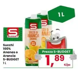 Interspar Succhii 100% Ananas o Arancia S-BUDGET offerta