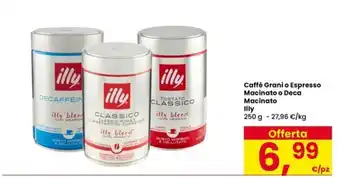 Caffè Grani o Espresso Macinato o Deca Illy