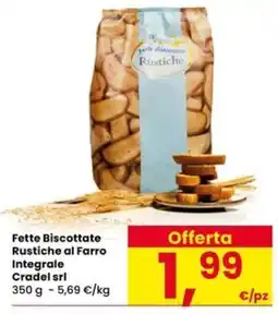 Interspar Fette Biscottate Rustiche al Farro Integrale Cradel srl offerta