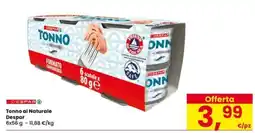 Interspar Tonno al Naturale Despar offerta