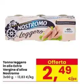 Interspar Tonno leggero in olio Extra Vergine d'oliva Nostromo offerta