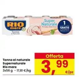 Interspar Tonno al naturale Supernaturale Rio mare offerta