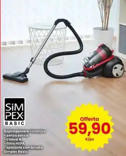 Interspar Aspirapolvere ciclonico Simpex Basic offerta
