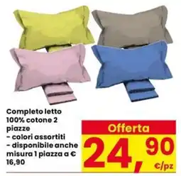 Interspar Completo letto 100% cotone 2 piazze offerta