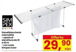 Interspar Stendibiancheria estensibile Simpex Color offerta