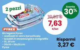 Interspar Bis tegami Pyrex offerta
