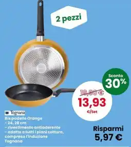 Interspar Bis padelle Orange Tognana offerta