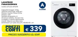 Esselunga Lg lavatrice F4NA1009NWK offerta